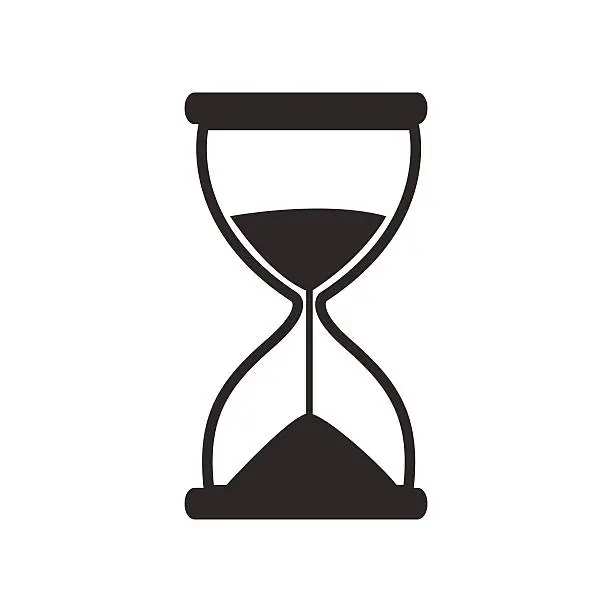 Vector illustration of Hourglass icon vector