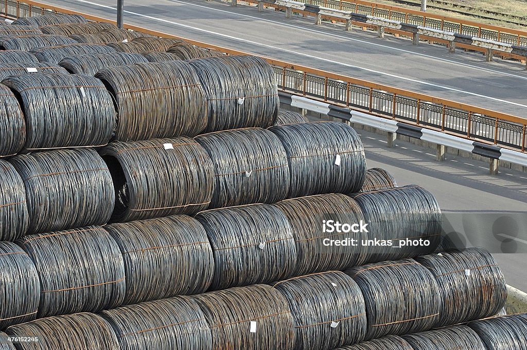 Steel Draht Rolle - Lizenzfrei Aluminium Stock-Foto