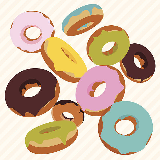 Vector donuts vector art illustration