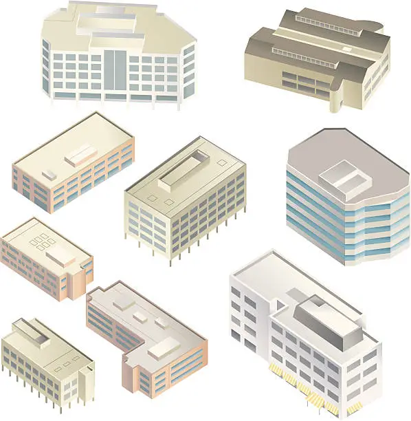 Vector illustration of Grand Buildings