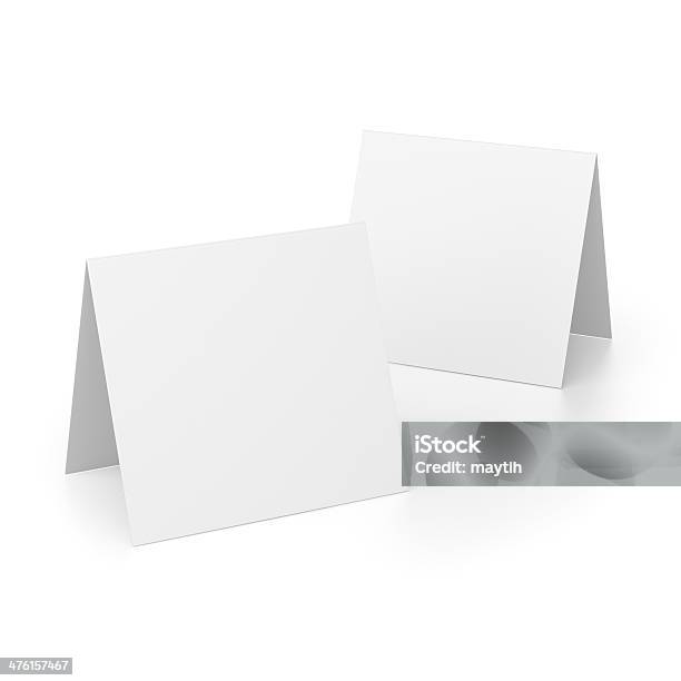 Two Simple Folded Paper Composition Stock Photo - Download Image Now - Greeting Card, Folded, Square - Composition