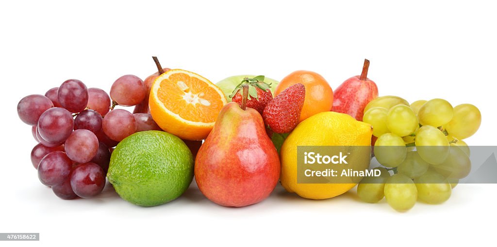 set of fruits set of fruits isolated on white background 2015 Stock Photo