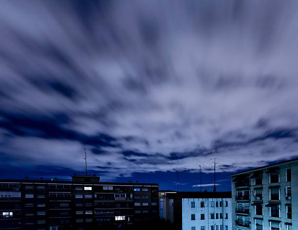 istock Quickening sky over city buildings 476159337