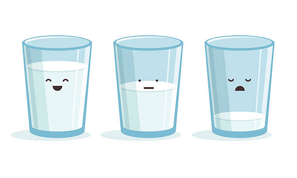 молоко - glass cup stock illustrations