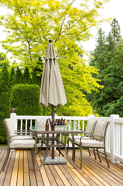 istock Bottled cold beer on outdoor patio table 476160330
