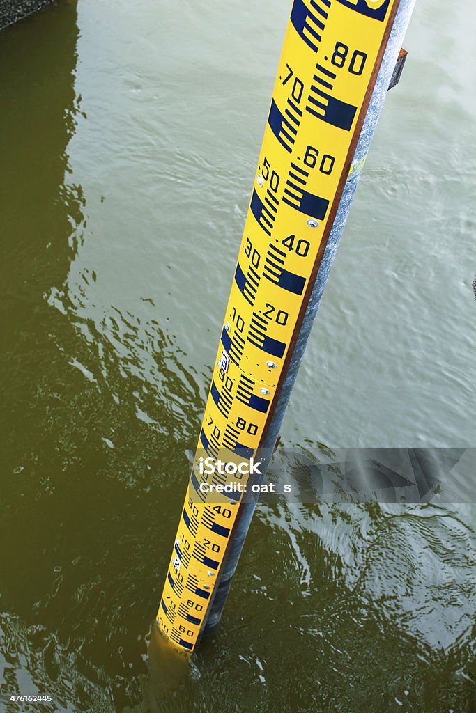 Indicatore del livello dell'acqua. - Foto stock royalty-free di Grafico