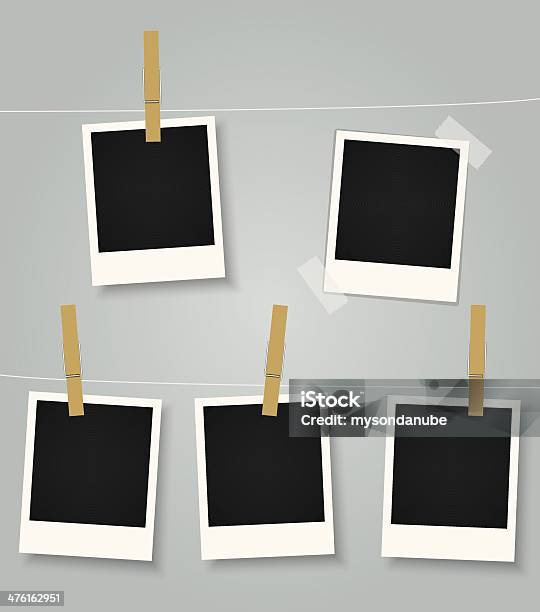 Vector Blank Instant Photo Prints Collection Stock Illustration - Download Image Now - Photograph, Instant Print Transfer, Instant Camera