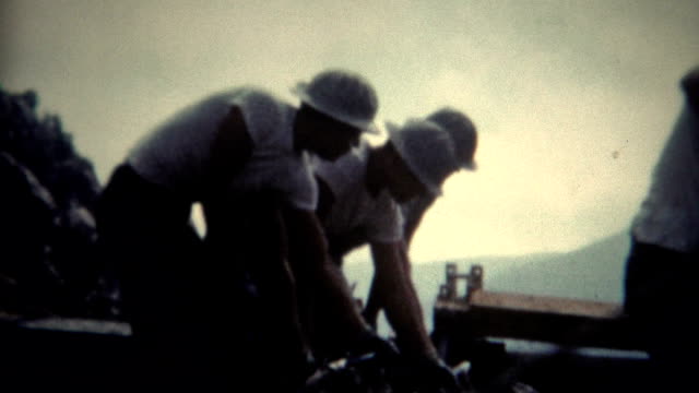 (8mm Film) Dam Concrete Workers 1954