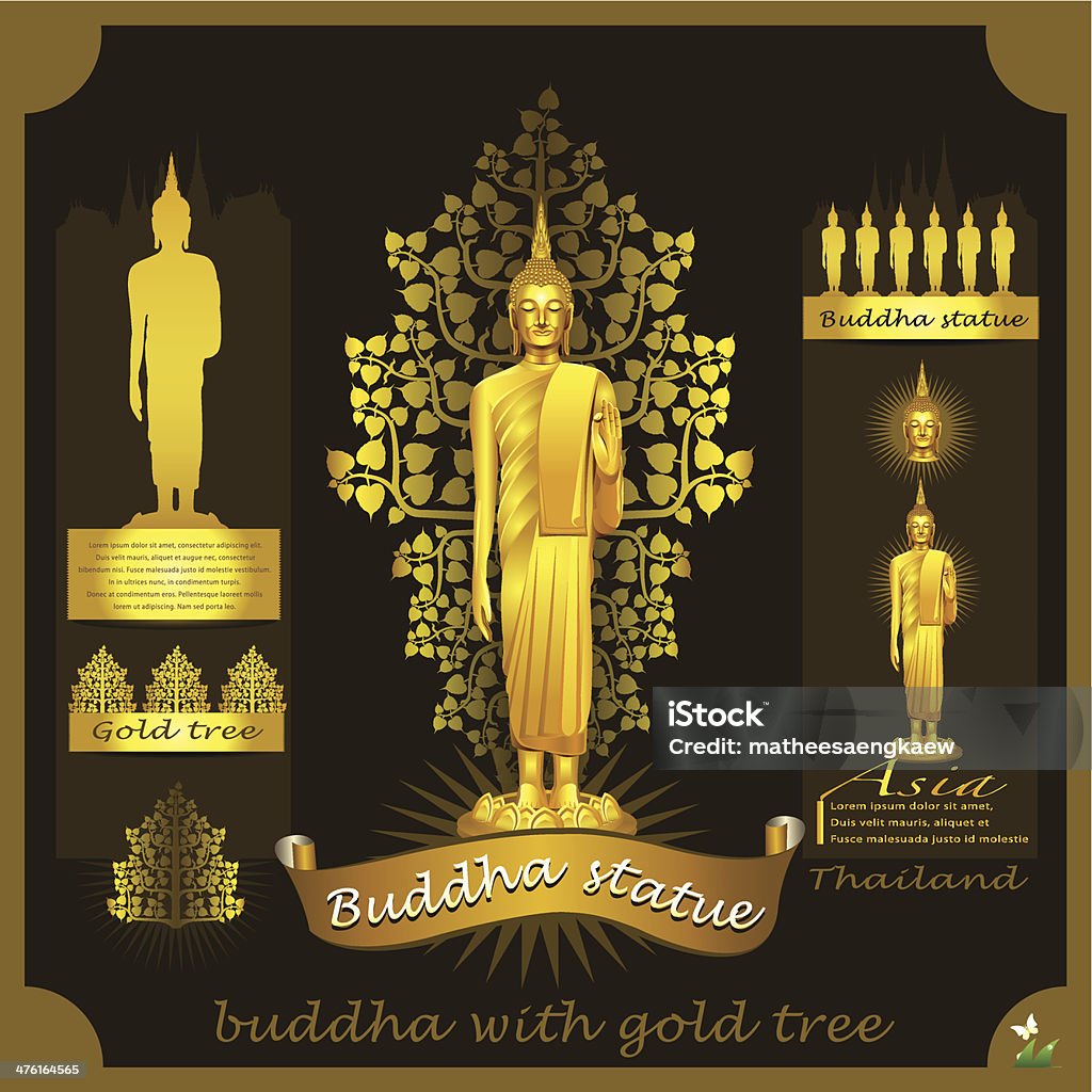 Bouddha Statue.infographic - clipart vectoriel de Bouddha libre de droits