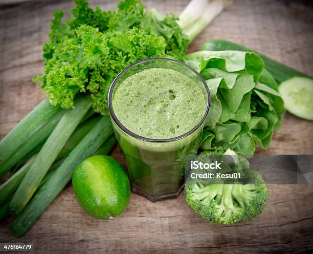 Healthy Green Juice Stock Photo - Download Image Now - Basil, Cold Temperature, Color Image