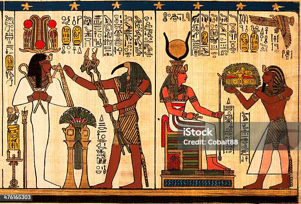 Egyptian Papyrus Stock Photo - Download Image Now - Egypt, Papyrus Paper, Hieroglyphics