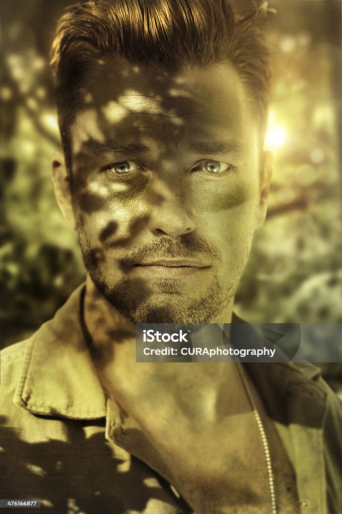 Detalhe soldier - Foto de stock de Camuflagem royalty-free