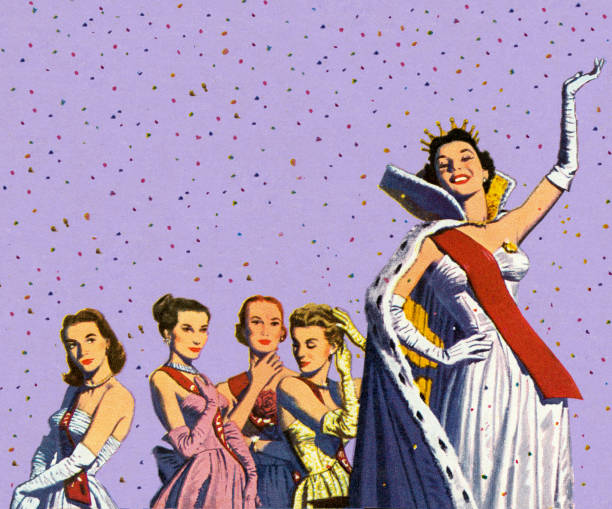 ilustrações de stock, clip art, desenhos animados e ícones de rainha da beleza a - beauty queen