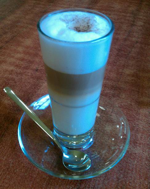 caffe latte machiatto - latte machiatto photos et images de collection