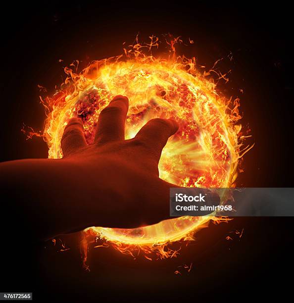 Hand Take The Sun Stock Photo - Download Image Now - Achievement, Blue, Candid