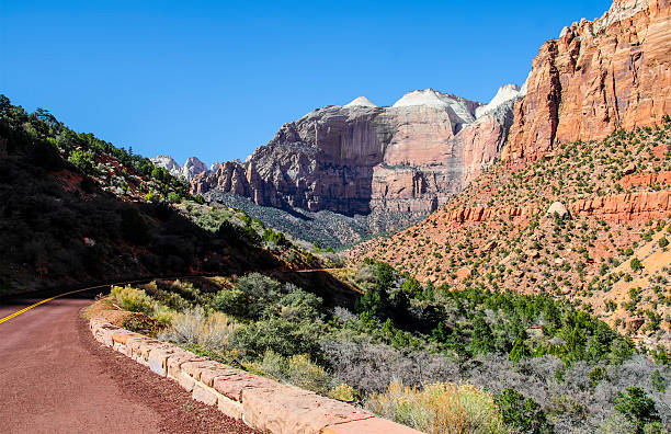 Mountains at Zion National Park stock photo