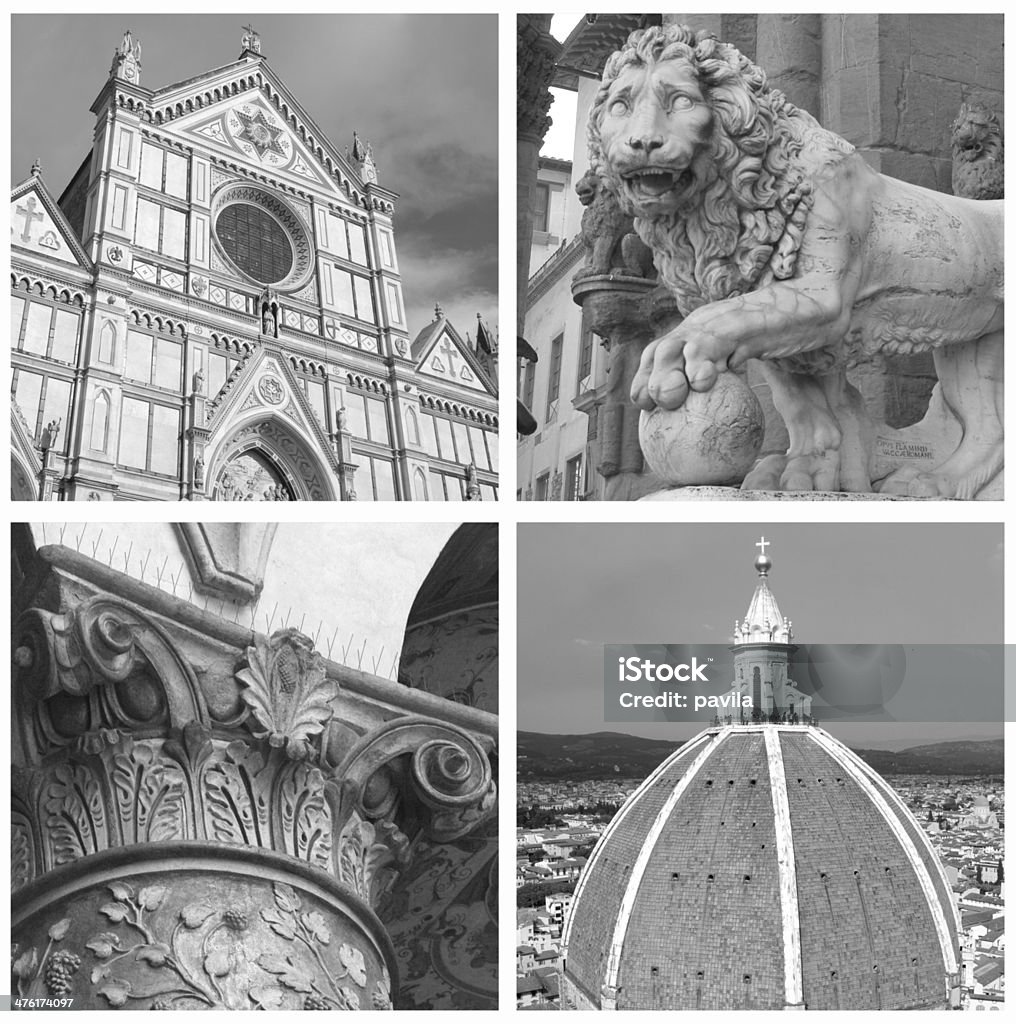 Collage des monuments de Florence, Italie - Photo de Antique libre de droits