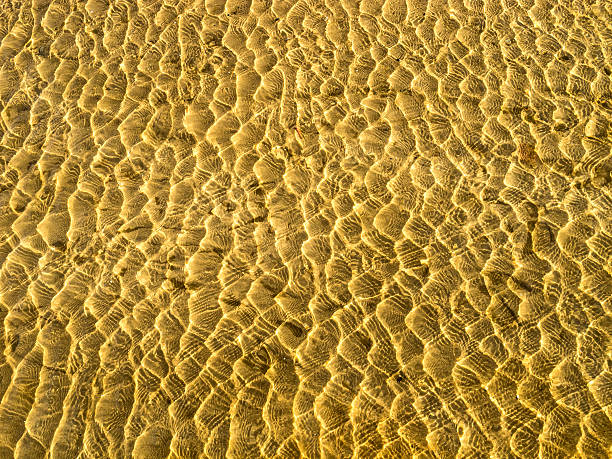 istock Peaceful nature background, Sea bottom texture, yellow sand waves. 476174361
