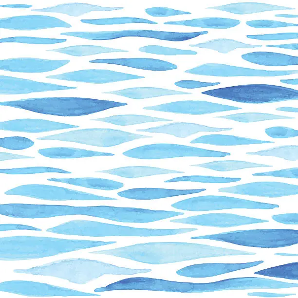 Vector illustration of Watercolor sea background