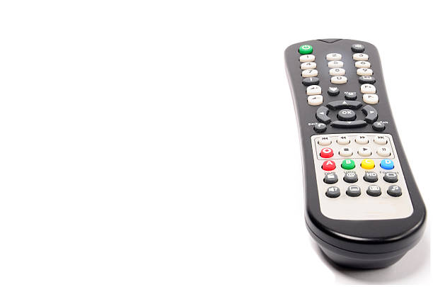 istock Infrared remote control for TV satellite receiver isolated on white 476174393