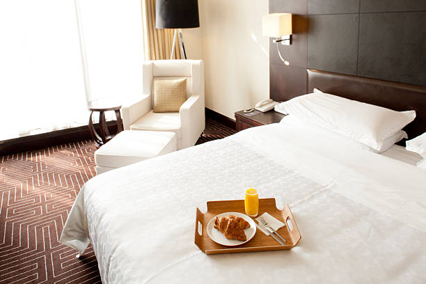 istock Breakfast in bed at a hotel room 476175813