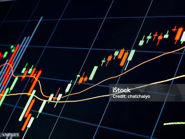 Gráfico De Bolsa De Valores - Fotografias de stock e mais imagens de Crescimento - Crescimento, Dados, Diagrama