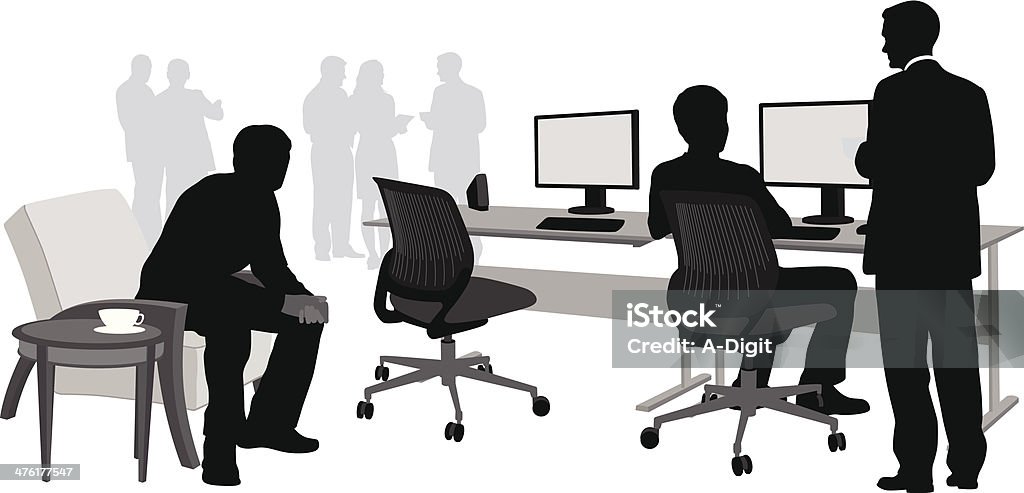 Computer Usage Picture Computer Usage Stock Illustration - Download Image Now - Adult, Black ...