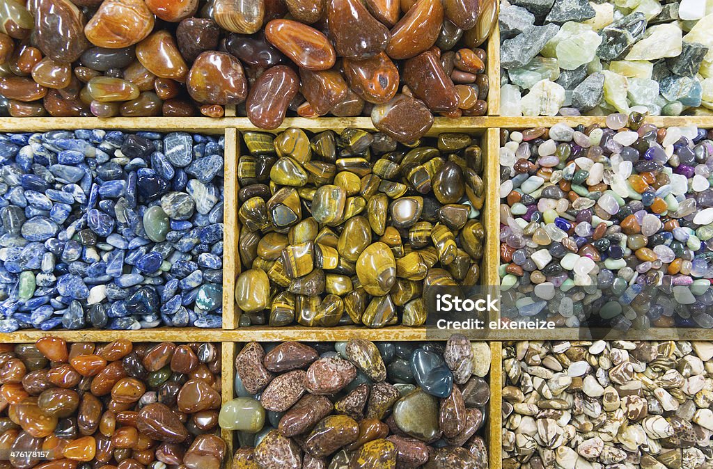 Semiprecious pedras - Foto de stock de Ametista royalty-free