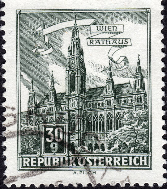 istock Postage stamp showing  the town hall in Vienna, Austria 476178957