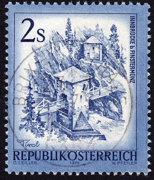istock Austrian postage stamp showing Inn Bridge in Tirol 476178971