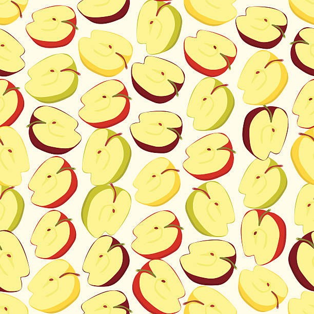 istock Seamless colorful background made of half of apples 476179666