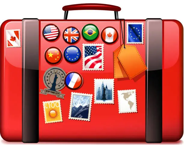 Vector illustration of holiday suitcase