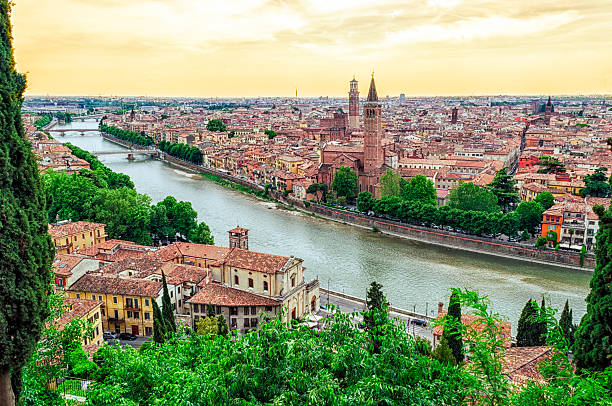 istock Verona Italy panorama with river Adige at sunset 476184062