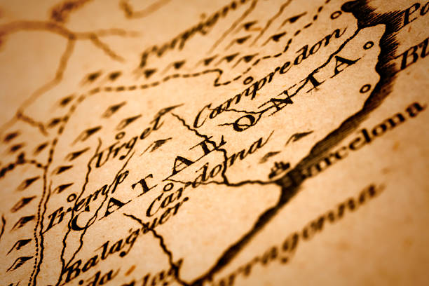 istock Catalonia on an Antique map 476184156