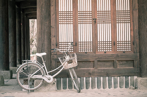 istock Bicycle parking against asian style house 476187600