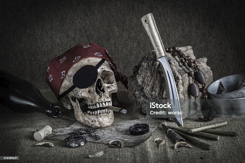 Teschio Pirata - Foto stock royalty-free di Anatomia umana