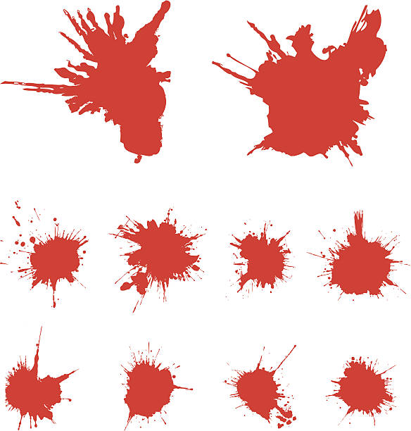 ilustrações de stock, clip art, desenhos animados e ícones de vector preto riscado, amarrotado fundo - spray splattered blood paint