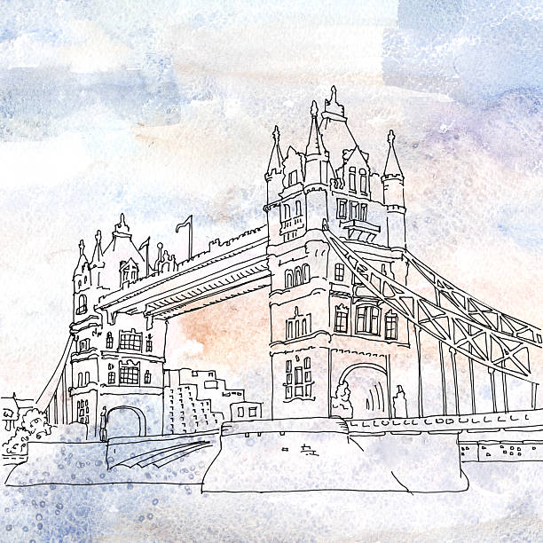 istock Illustration of Tower Bridge in London, England 476198924
