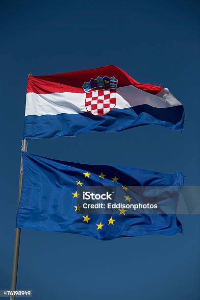 La Ue Foto de stock y más banco de imágenes de Azul - Azul, Bandera, Bandera de Croacia