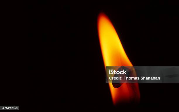Candle Flame Macro Stock Photo - Download Image Now - 2015, Beginnings, Black Color