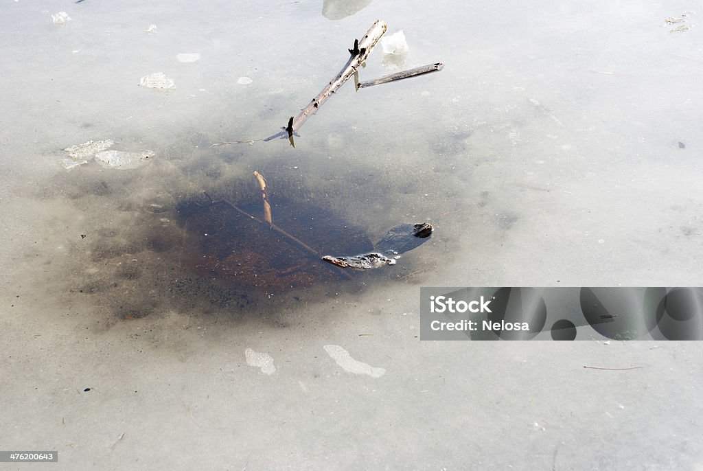 ice whole a whole in the ice symbolizing danger Backgrounds Stock Photo