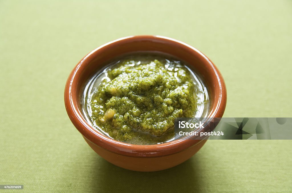 Close-up vista de orgânicos italiano e Pesto - Foto de stock de Alimentação Saudável royalty-free