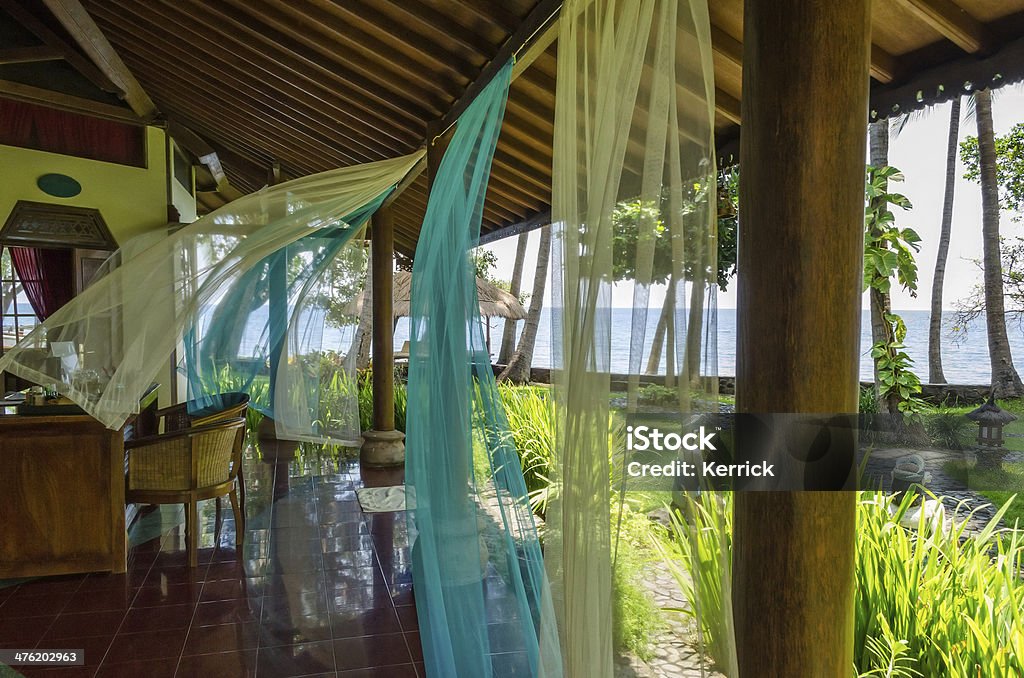 Winken Vorhänge in einem Spa in Bali, Indonesien - Lizenzfrei Bali Stock-Foto
