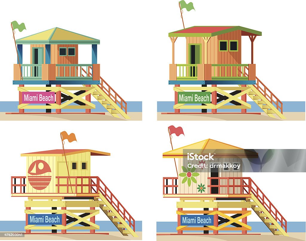 Cabine de sauveteur - clipart vectoriel de Cabine de plage libre de droits