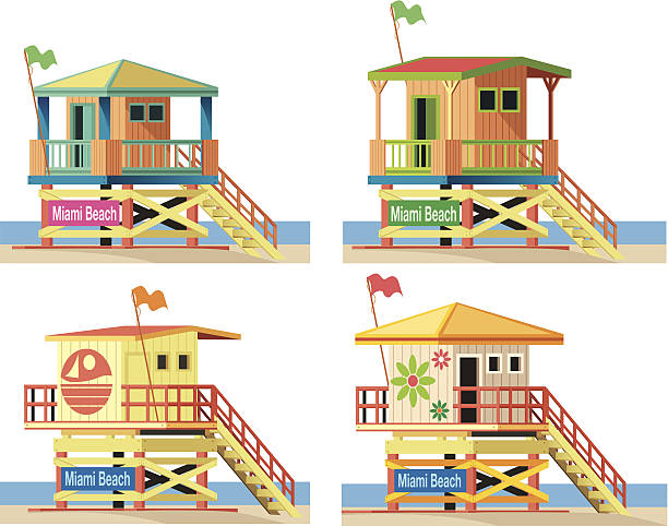 Lifeguard Hut Vector Lifeguard Hut clearwater florida stock illustrations