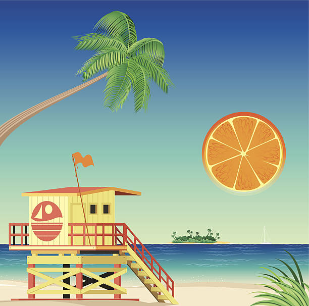 Miami Beach Vector Miami Beach clearwater florida stock illustrations