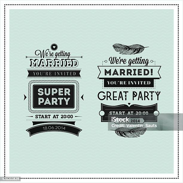 웨딩 스탬프 타이포그래피 결혼식에 대한 스톡 벡터 아트 및 기타 이미지 - 결혼식, 파티, 허니문