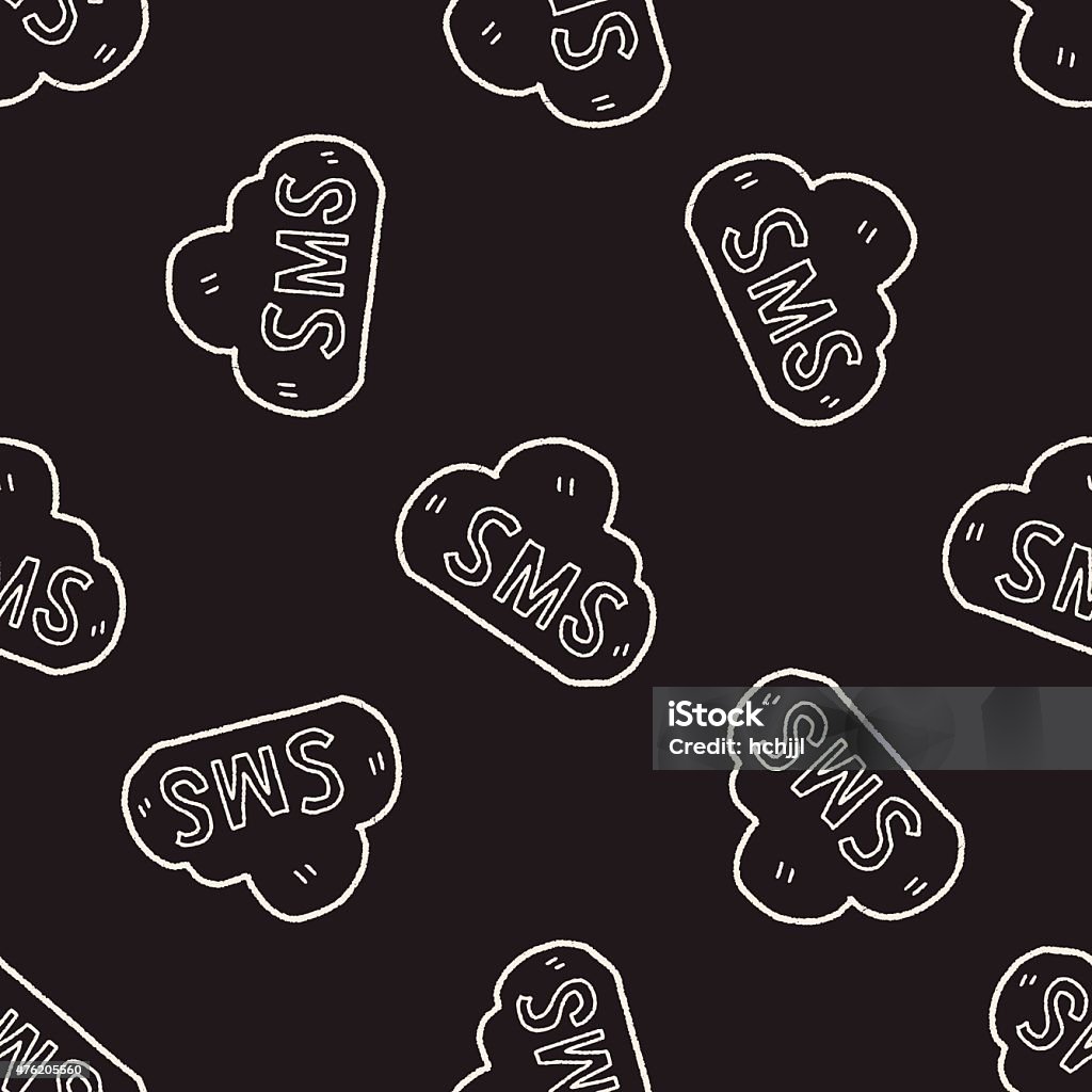 Sms Patterns Sms Doodle Seamless Pattern Background Stock Illustration - Download ...