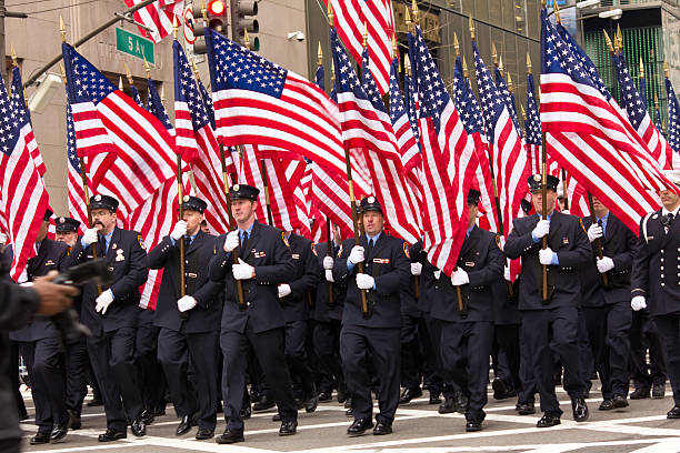 st patricks day parade nyc - circa 5th century imagens e fotografias de stock