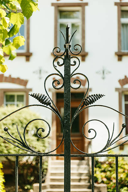 istock Vintage decorative iron gate detail 476208650
